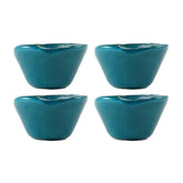 Glass Dinnerware dia.3.25" h:2" 4 oz. Round Blue Glass Ramekin (Set of 4)